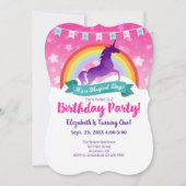 Unicorn Birthday Uitnodiging (Voorkant)