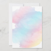 Unicorn Birthday Uitnodiging (Achterkant)