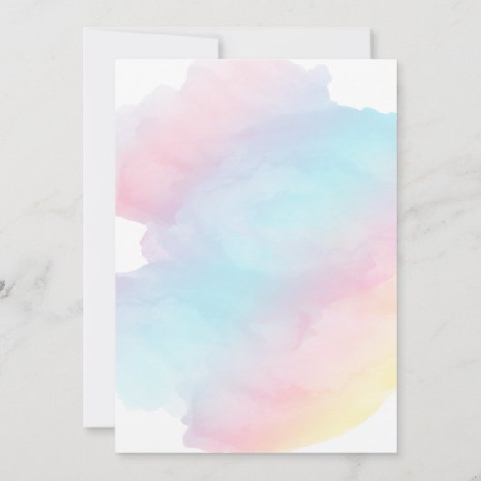 Unicorn Birthday Uitnodiging (Achterkant)