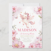 Unicorn Birthday Uitnodiging (Voorkant)