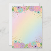 Unicorn Birthday Uitnodiging (Achterkant)