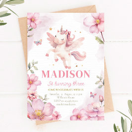 Unicorn Birthday Uitnodiging