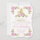 Unicorn Birthday Uitnodiging (Voorkant)