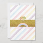 Unicorn Birthday Uitnodiging (Achterkant)