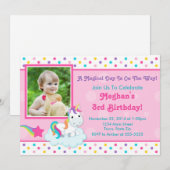 Unicorn Birthday Uitnodiging 5x7 Fotokaart (Voorkant / Achterkant)