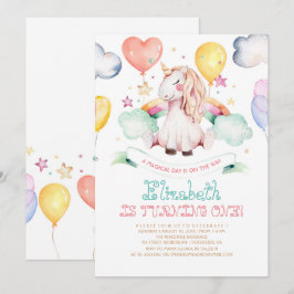 Unicorn Birthday Uitnodiging | Magische regenboog
