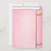 Unicorn Birthday Uitnodiging Roze Gold Magisch Boe (Achterkant)