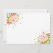 Unicorn Birthday Uitnodiging Roze Gold Unicorn (Achterkant)