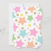 Unicorn Birthday Uitnodiging Roze Gold Unicorn (Achterkant)