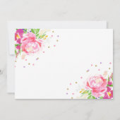 Unicorn Birthday Uitnodiging Roze Gold Unicorn (Achterkant)