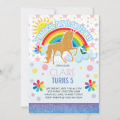 Unicorn Birthday Uitnodigingen voor kinderen (Voorkant)