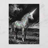 Unicorn Black and White Briefkaart (Voorkant)