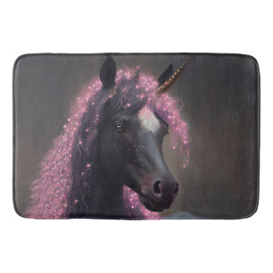 Unicorn Black en Pink Fantasy Creature Badmat