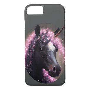 Unicorn Black en Pink Fantasy Creature iPhone 8/7 Hoesje