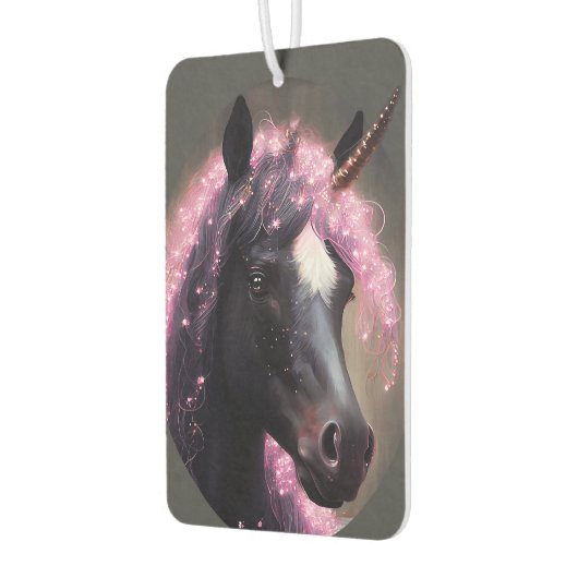 Unicorn Black en Pink Fantasy Creature Luchtverfrisser (Links)