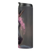 Unicorn Black en Pink Fantasy Creature Thermosbeker (Geroteerd rechts)