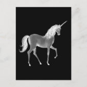 Unicorn Black en White Print Briefkaart (Voorkant)