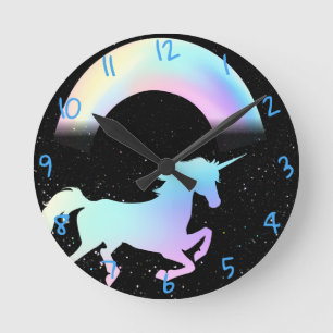 Unicorn Black Ronde Klok