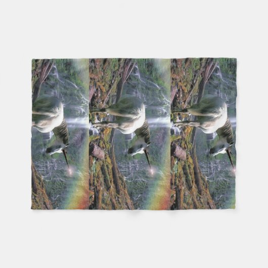Unicorn Blanket Fleece Deken (Voorkant (Horizontaal))