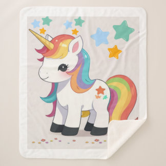 UNICORN BLANKET SHERPA DEKEN