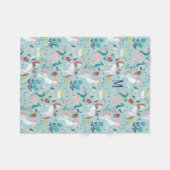 Unicorn blauwe regenboogmeisjes, allesoverdruk fleece deken (Voorkant (Horizontaal))