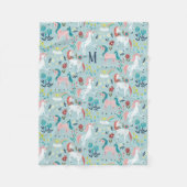 Unicorn blauwe regenboogmeisjes, allesoverdruk fleece deken (Voorkant)