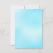 Unicorn Blauwgroen Foto Verjaardag Dank u kaart (Achterkant)