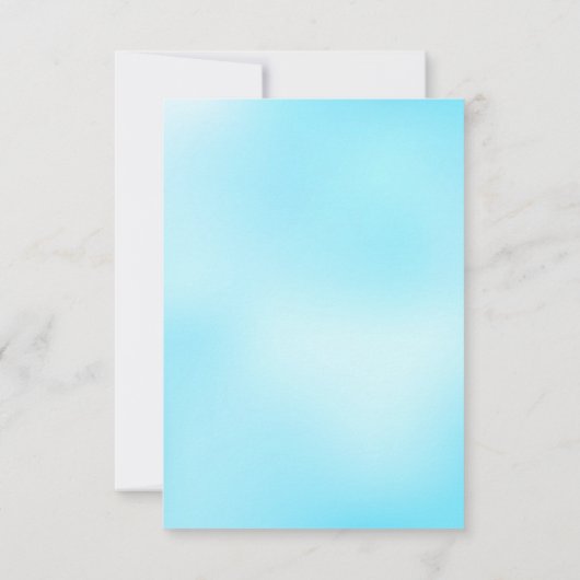 Unicorn Blauwgroen Foto Verjaardag Dank u kaart (Achterkant)