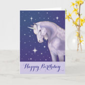 Unicorn blije verjaardagskaart kaart (Gele Bloem)
