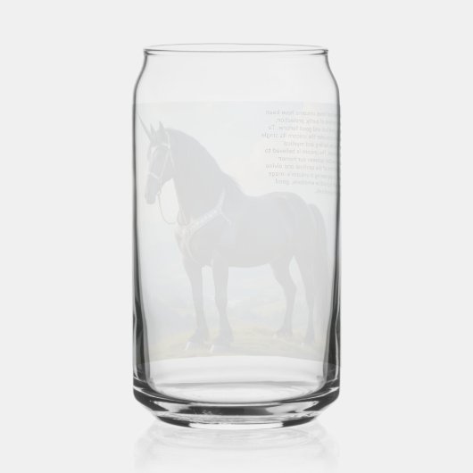 Unicorn Blikvorm Glas (Achterkant)