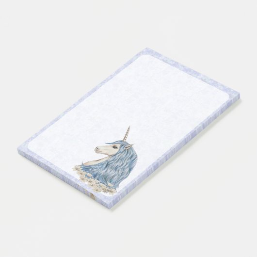 Unicorn Blue Hair Post-it® Notes (Schuin)