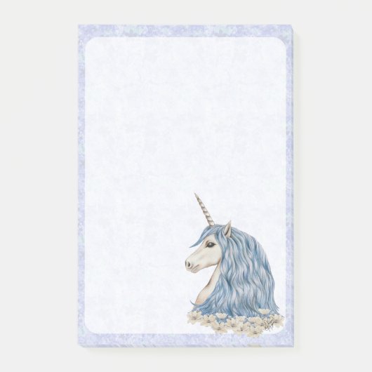 Unicorn Blue Hair Post-it® Notes (Voorkant)