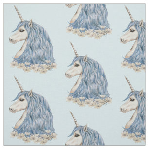 Unicorn Blue Hair Stof