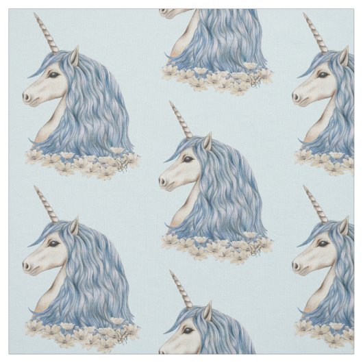 Unicorn Blue Hair Stof (Swatch)