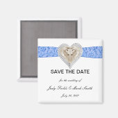 Unicorn Blue Lace Save the Date Magnet (Voorkant / Achterkant)