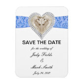 Unicorn Blue Lace Save the Date Magnet Magneet (Verticaal)