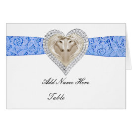 Unicorn Blue Lace Table Place Card