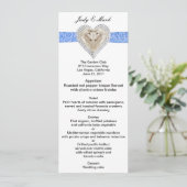 Unicorn Blue Lace Weddenemkaart Menu (Staand voorkant)