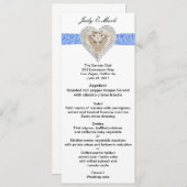Unicorn Blue Lace Weddenemkaart Menu (Voorkant / Achterkant)