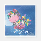 Unicorn Blue Moon Servet (Voorkant)