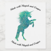 Unicorn Blues Wijn Etiket (Enkel label)