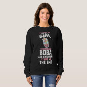 Unicorn Boba Tea Bubble Tea Trui (Voorkant volledig)