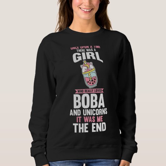 Unicorn Boba Tea Bubble Tea Trui (Voorkant)