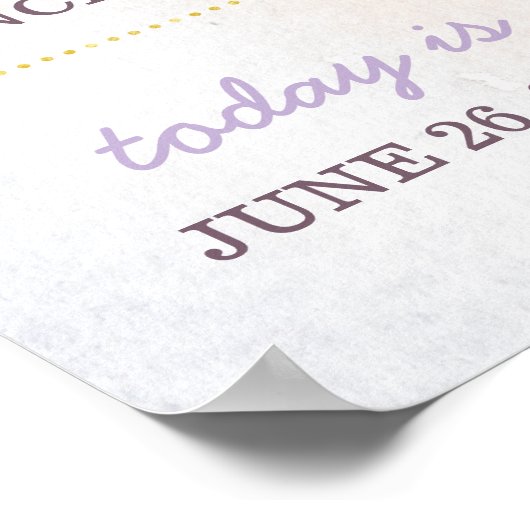 Unicorn Boho Birthday Stats Milestone Poster (Hoek)