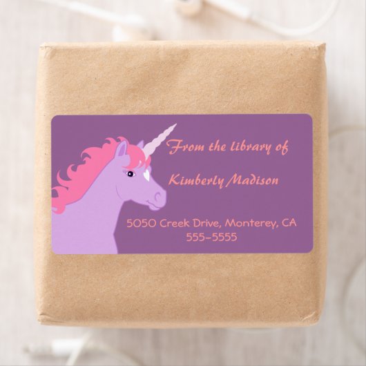 Unicorn Book Label (Insitu)