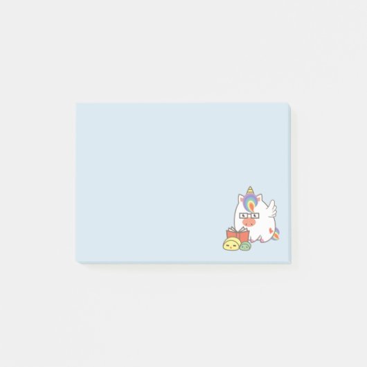 Unicorn Bookworm Post-it® Notes (Voorkant)