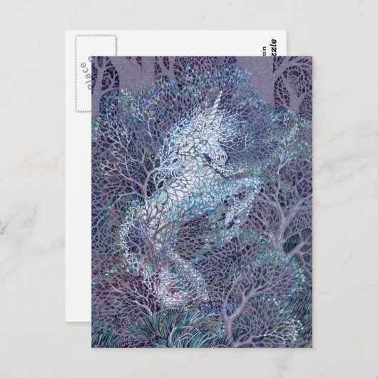 Unicorn Bossen Deva Briefkaart (Voorkant / Achterkant)