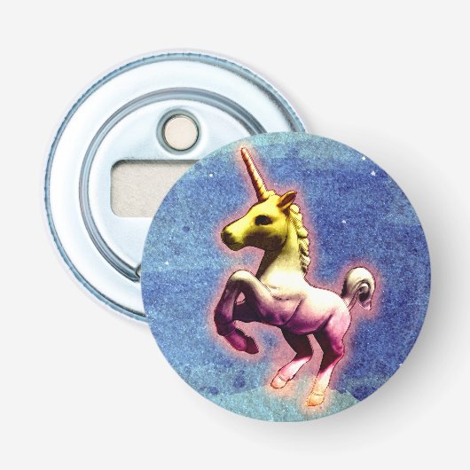 Unicorn Bottle Open Magnetic (Galaxy Shimmer) Button Flesopener (Voorkant)
