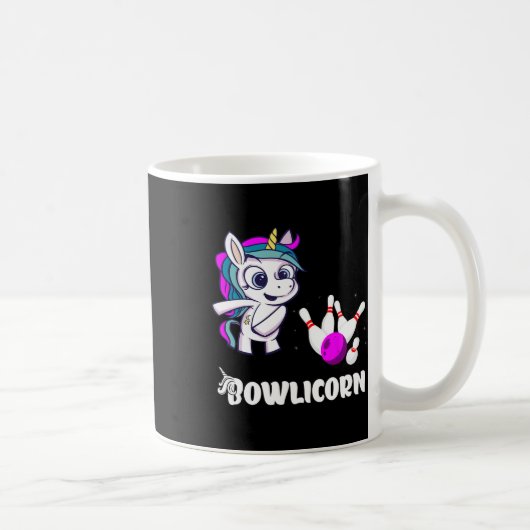 Unicorn Bowling Pin Strike Bowling Bowler Bowling Koffiemok (Rechts)