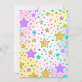 Unicorn Bowling Uitnodiging Bowling Birthday Parti (Achterkant)